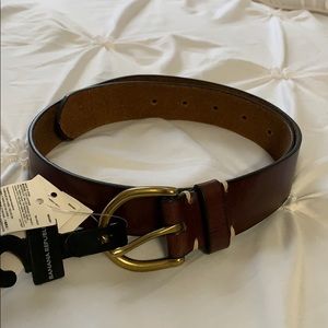 Brown leather belt